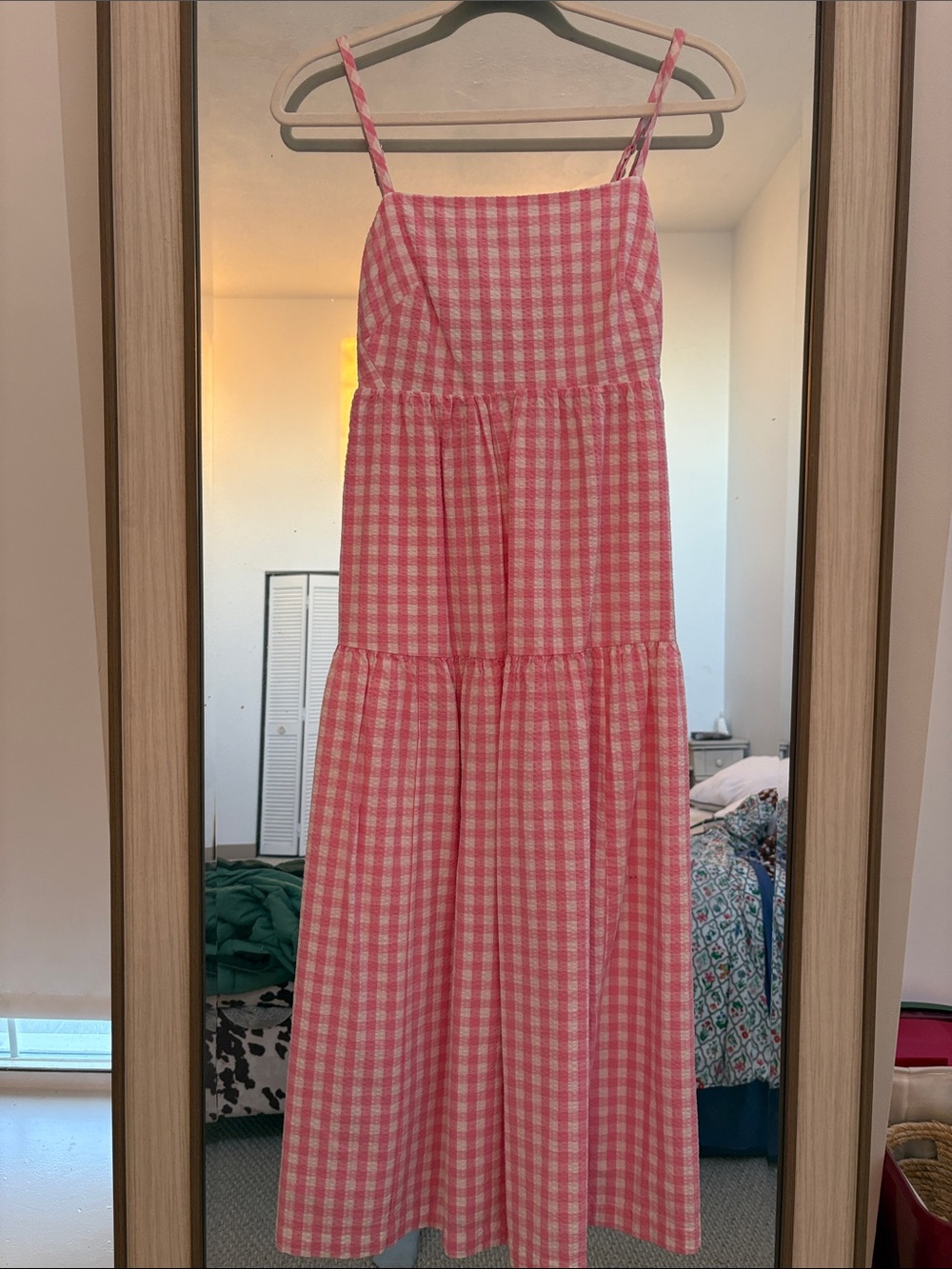 J. Crew Pink and White Gingham Sundress